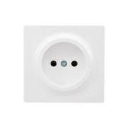 Розетка 1-м ОП LETO без заземл. ПБТ бел. LEZARD 752-0200-121B