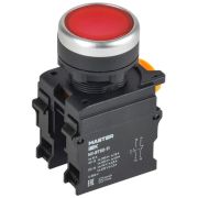 Кнопка d22мм 1НО+1НЗ MASTER красн. IEK MI-BT60-11-3-22-K04
